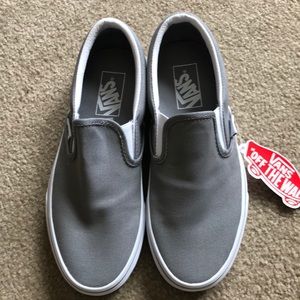 Wild dove grey Vans Slip Ons NWT
